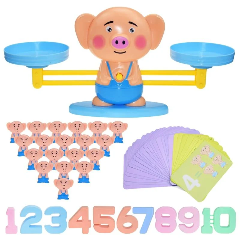 Montessori Mathe Spielzeug Digital Affe Balance Skala Pädagogische Mathe Pinguin Balancieren Skala Zahl Brettspiel Kinder Lernspielzeug