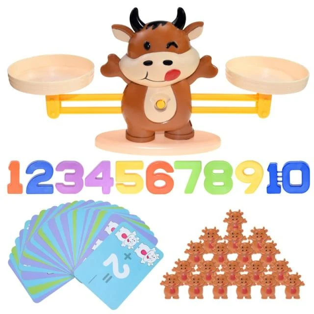 Montessori Mathe Spielzeug Digital Affe Balance Skala Pädagogische Mathe Pinguin Balancieren Skala Zahl Brettspiel Kinder Lernspielzeug