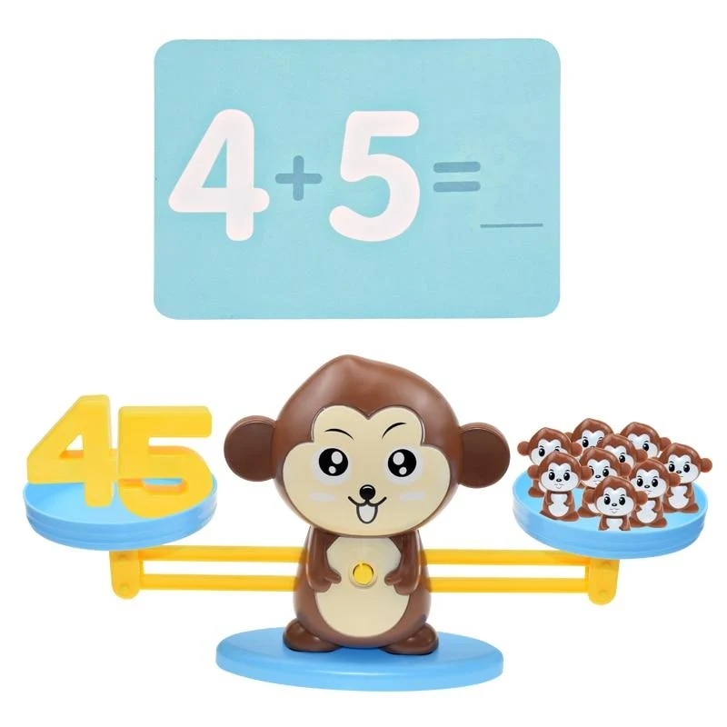Montessori Mathe Spielzeug Digital Affe Balance Skala Pädagogische Mathe Pinguin Balancieren Skala Zahl Brettspiel Kinder Lernspielzeug