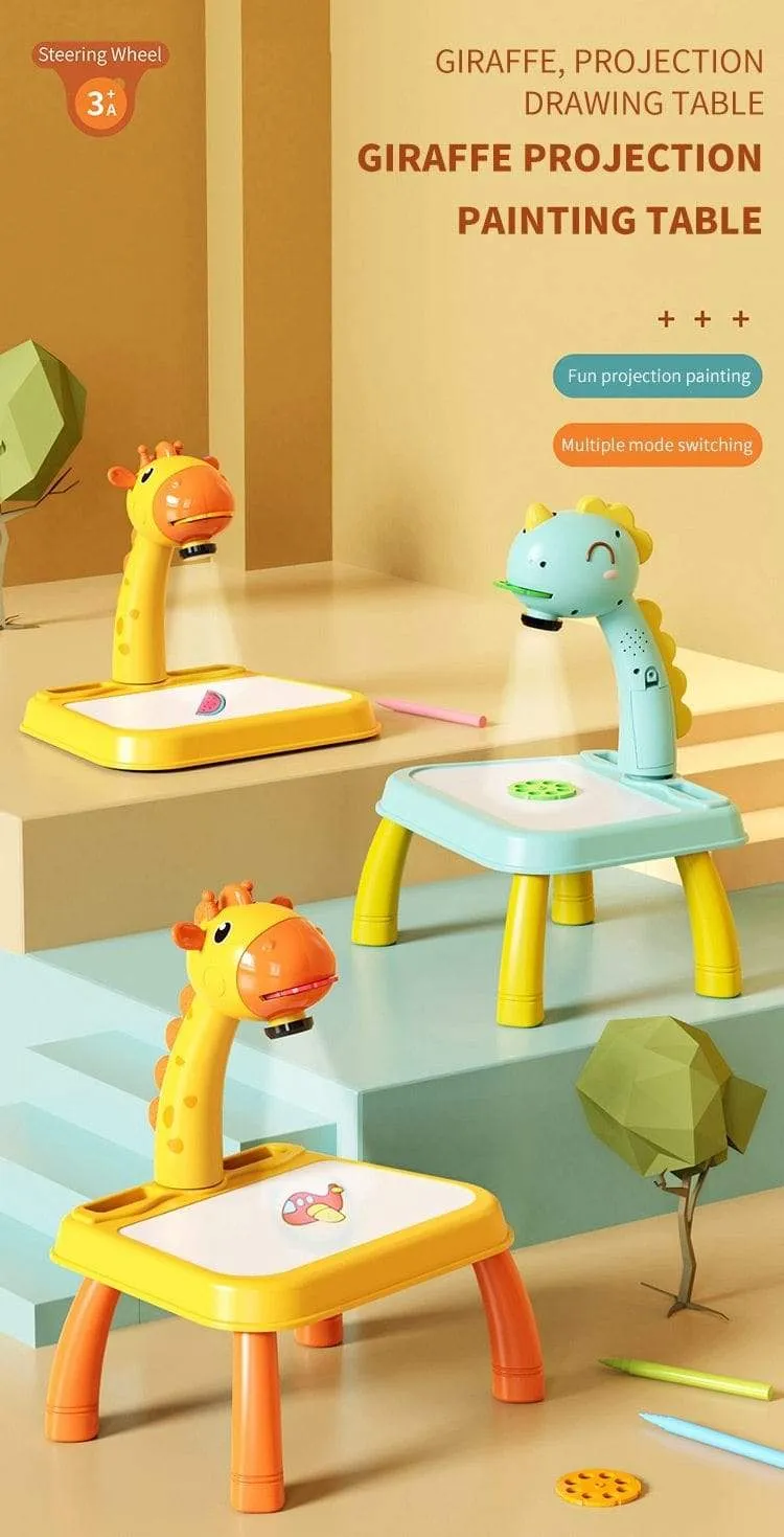 Kinder Spielzeug Projektion Zeichnung Set Kinder Buch Сoloring Werkzeuge Montessori Set Baby Lernen Pädagogische Geschenke Spielzeug Für Mädchen