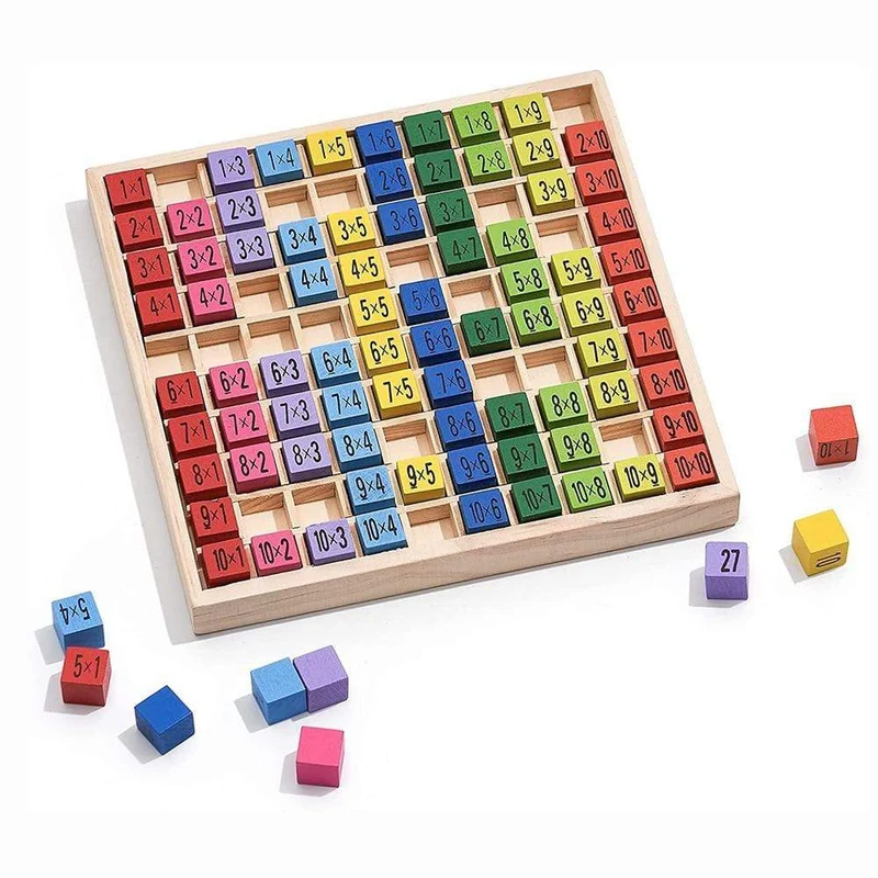 Holz Multiplikation & Mathe Tisch Brettspiel Kinder Montessori Vorschule Lernen Lernspielzeug Geschenk für Toodler