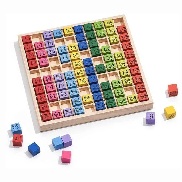 Holz Multiplikation & Mathe Tisch Brettspiel Kinder Montessori Vorschule Lernen Lernspielzeug Geschenk für Toodler