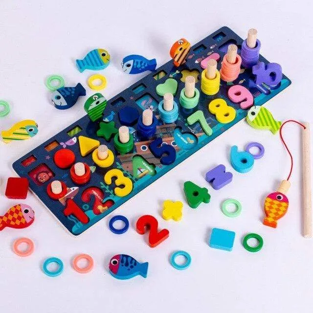 Montessori Geometrische Kognition Zählen Alphabet Lernspiel Kinder Mathe Entwicklung Spielzeug Für Kinder Frühes Lernspielzeug