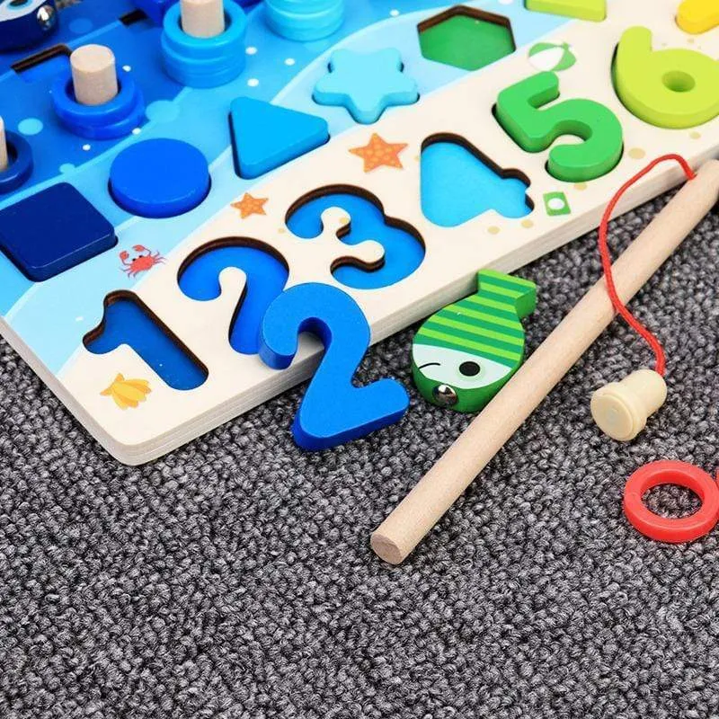Montessori Geometrische Kognition Zählen Alphabet Lernspiel Kinder Mathe Entwicklung Spielzeug Für Kinder Frühes Lernspielzeug
