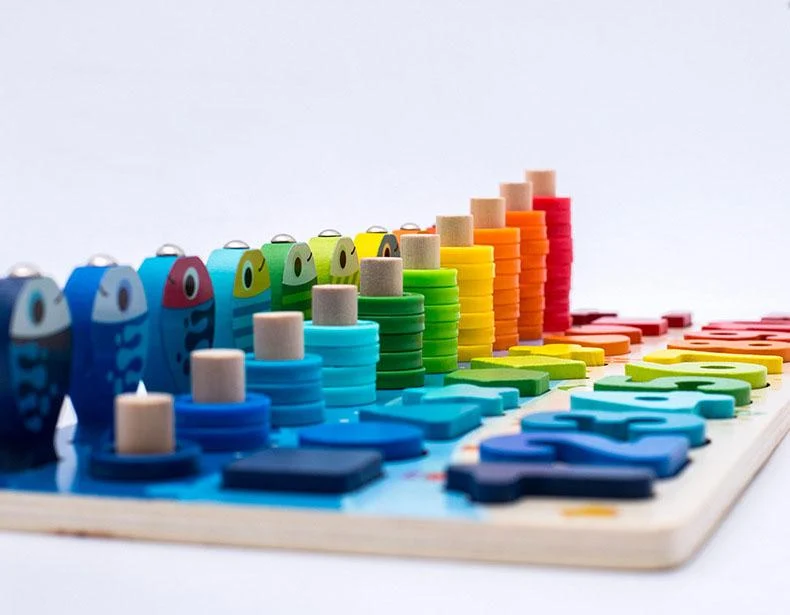 Montessori Geometrische Kognition Zählen Alphabet Lernspiel Kinder Mathe Entwicklung Spielzeug Für Kinder Frühes Lernspielzeug