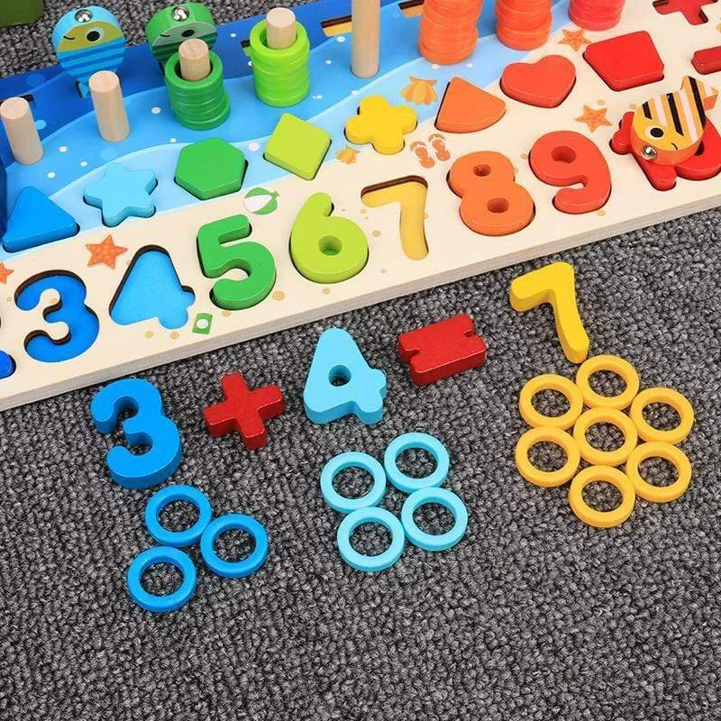 Montessori Geometrische Kognition Zählen Alphabet Lernspiel Kinder Mathe Entwicklung Spielzeug Für Kinder Frühes Lernspielzeug