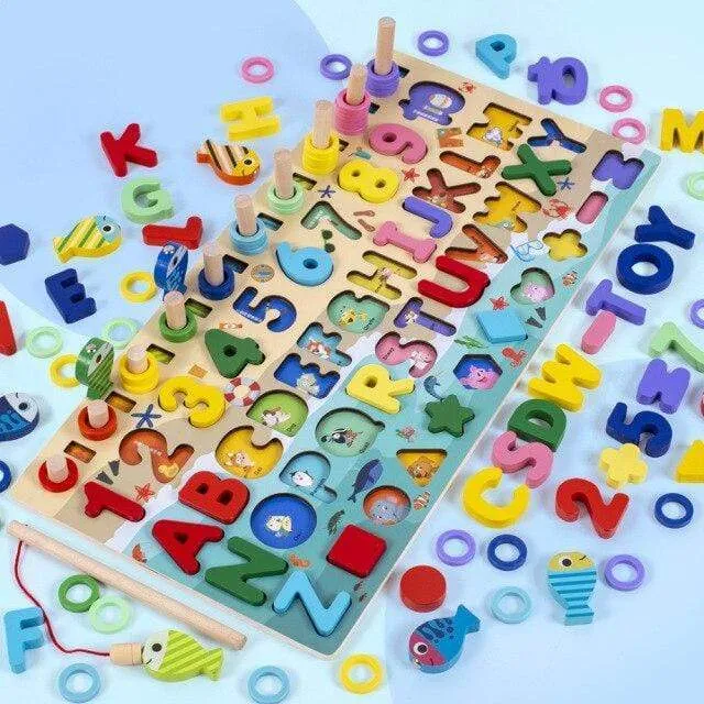Montessori Geometrische Kognition Zählen Alphabet Lernspiel Kinder Mathe Entwicklung Spielzeug Für Kinder Frühes Lernspielzeug
