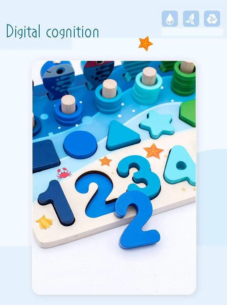 Montessori Geometrische Kognition Zählen Alphabet Lernspiel Kinder Mathe Entwicklung Spielzeug Für Kinder Frühes Lernspielzeug