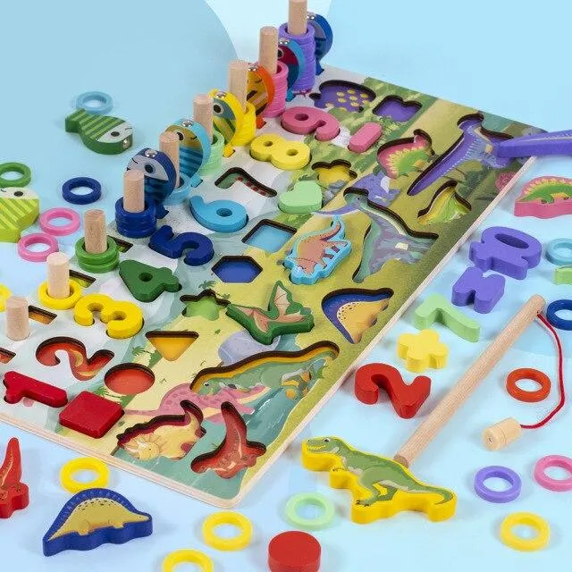 Montessori Geometrische Kognition Zählen Alphabet Lernspiel Kinder Mathe Entwicklung Spielzeug Für Kinder Frühes Lernspielzeug