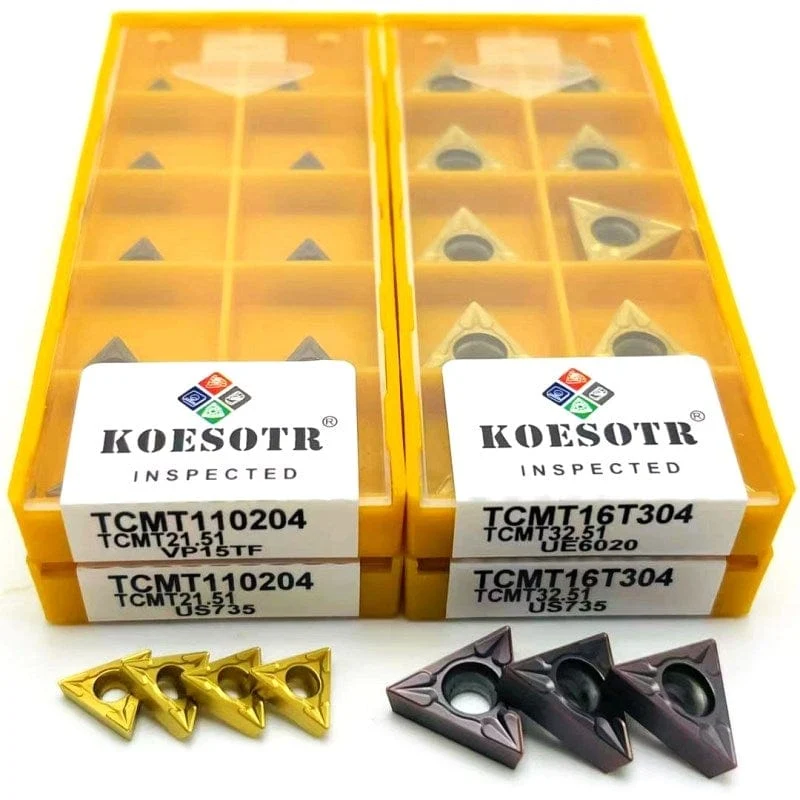 Hartmetalleinsatz TCMT110204 TCMT16T304 VP15TF UE6020 US735 Metalldrehwerkzeug Außendrehwerkzeuge TCMT 110204 Fräser