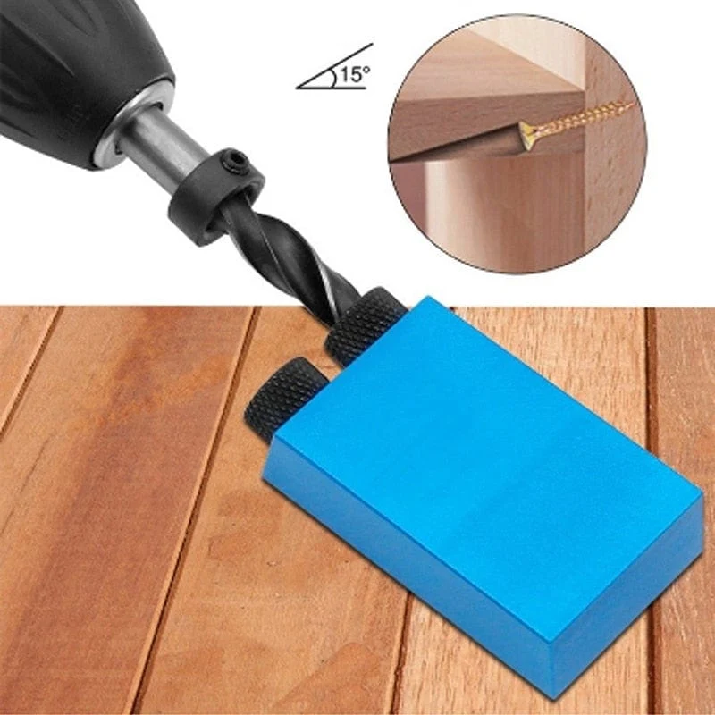 Pocket Hole Screw Jig 15 Grad Dübelbohrer Tischler-Kit Tischler Holz Holzarbeiten Guides Joint Angle Locator Tool