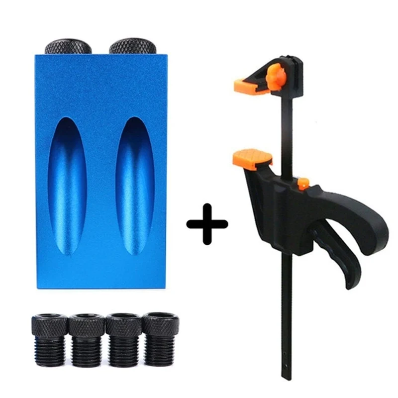 Pocket Hole Screw Jig 15 Grad Dübelbohrer Tischler-Kit Tischler Holz Holzarbeiten Guides Joint Angle Locator Tool