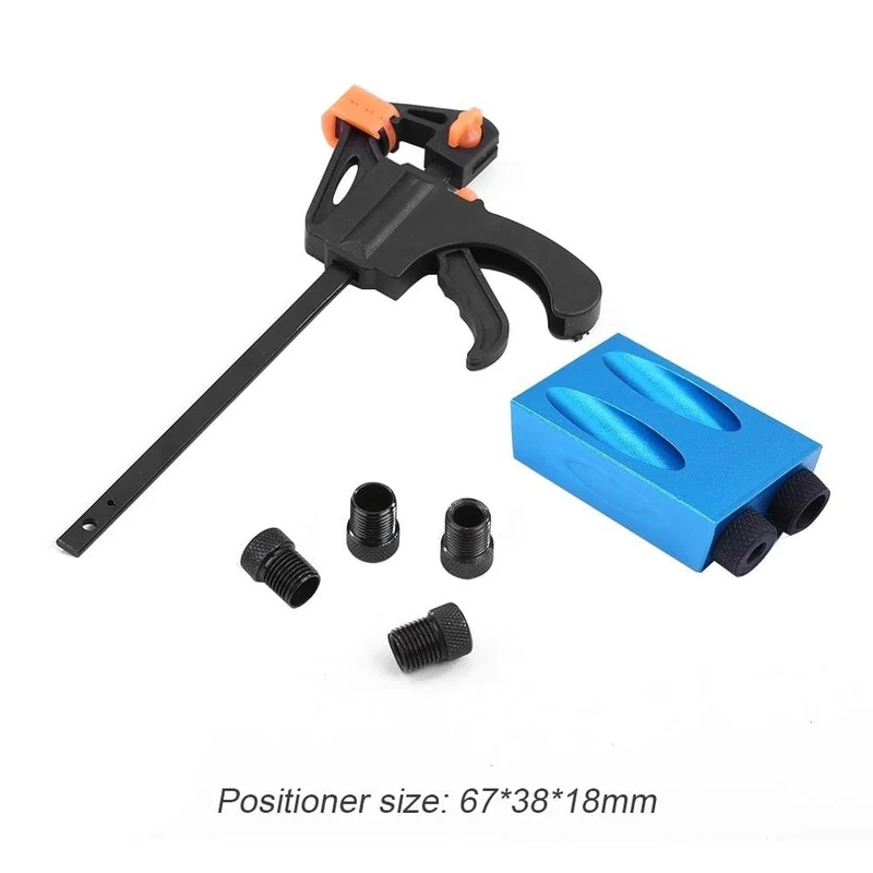 Pocket Hole Screw Jig 15 Grad Dübelbohrer Tischler-Kit Tischler Holz Holzarbeiten Guides Joint Angle Locator Tool