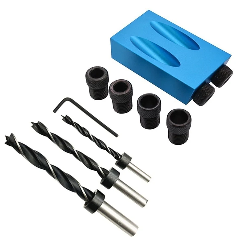 Pocket Hole Screw Jig 15 Grad Dübelbohrer Tischler-Kit Tischler Holz Holzarbeiten Guides Joint Angle Locator Tool