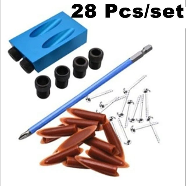 Pocket Hole Screw Jig 15 Grad Dübelbohrer Tischler-Kit Tischler Holz Holzarbeiten Guides Joint Angle Locator Tool