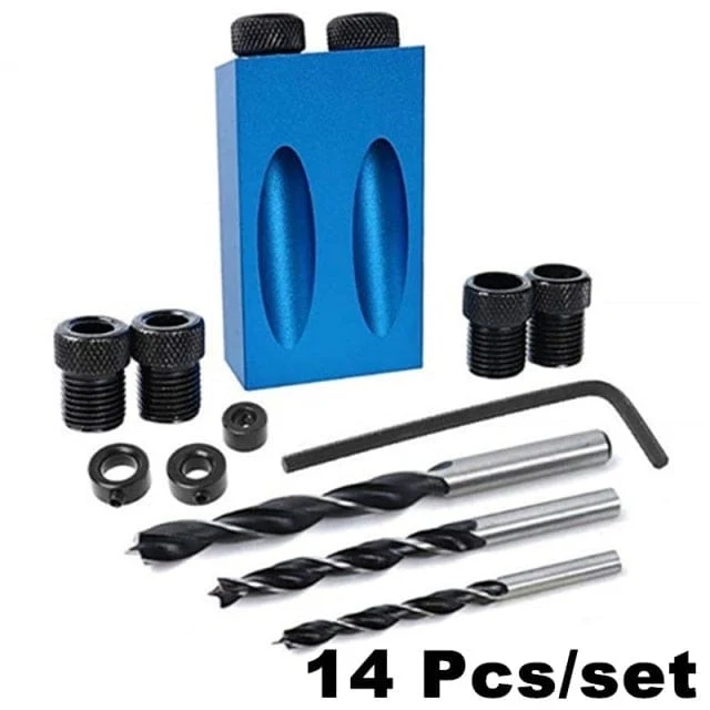 Pocket Hole Screw Jig 15 Grad Dübelbohrer Tischler-Kit Tischler Holz Holzarbeiten Guides Joint Angle Locator Tool