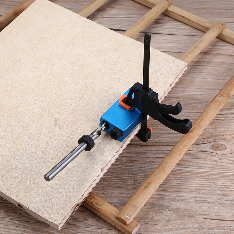 Pocket Hole Screw Jig 15 Grad Dübelbohrer Tischler-Kit Tischler Holz Holzarbeiten Guides Joint Angle Locator Tool