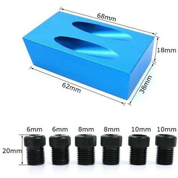 Pocket Hole Screw Jig 15 Grad Dübelbohrer Tischler-Kit Tischler Holz Holzarbeiten Guides Joint Angle Locator Tool