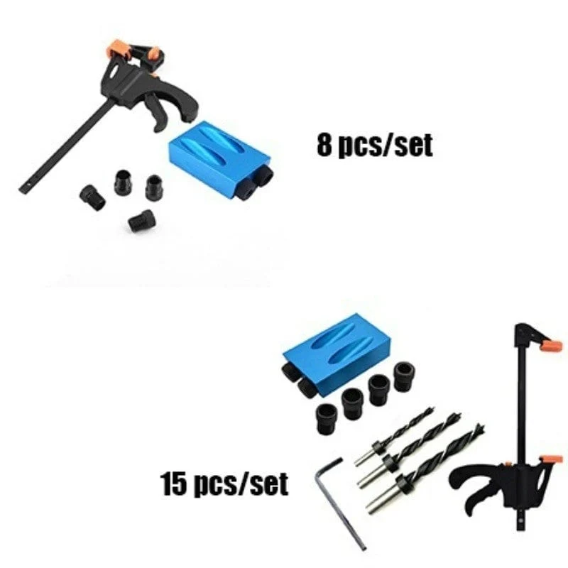 Pocket Hole Screw Jig 15 Grad Dübelbohrer Tischler-Kit Tischler Holz Holzarbeiten Guides Joint Angle Locator Tool