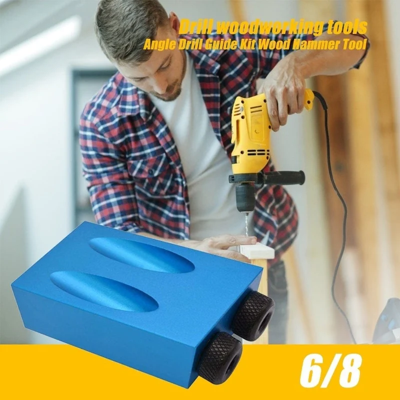 Pocket Hole Screw Jig 15 Grad Dübelbohrer Tischler-Kit Tischler Holz Holzarbeiten Guides Joint Angle Locator Tool