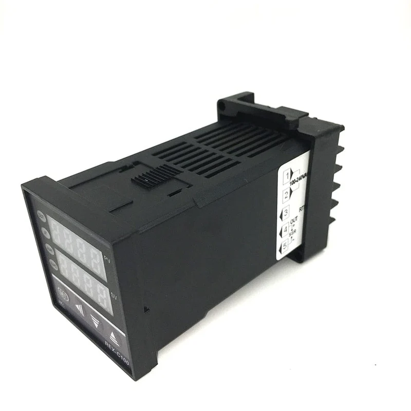 REX-C100 Digitaler PID-Temperaturregler, Thermostat, SSR-Ausgang + max. 40 A SSR-Relais + K-Thermoelement-Sonde, hohe Qualität