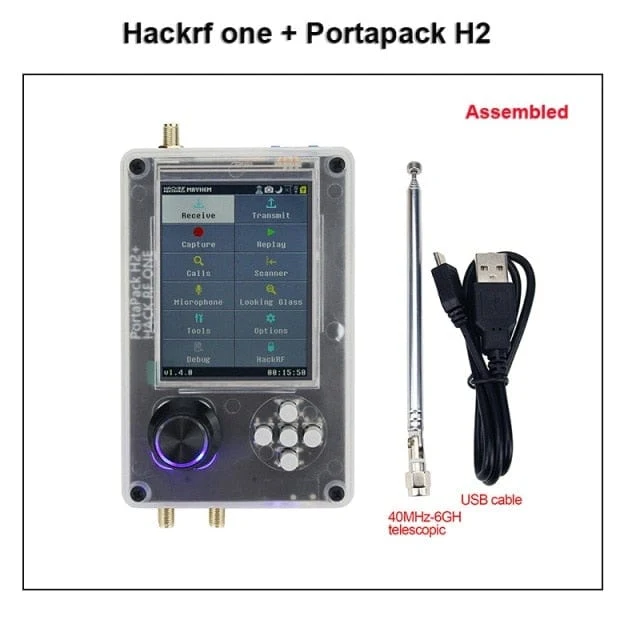 Mayhem Portapack H2 Hackrf One SDR Software Defined Radio 1MHz-6GHz Optional Metallgehäuse Antennen Kits DIY Schnellmontage