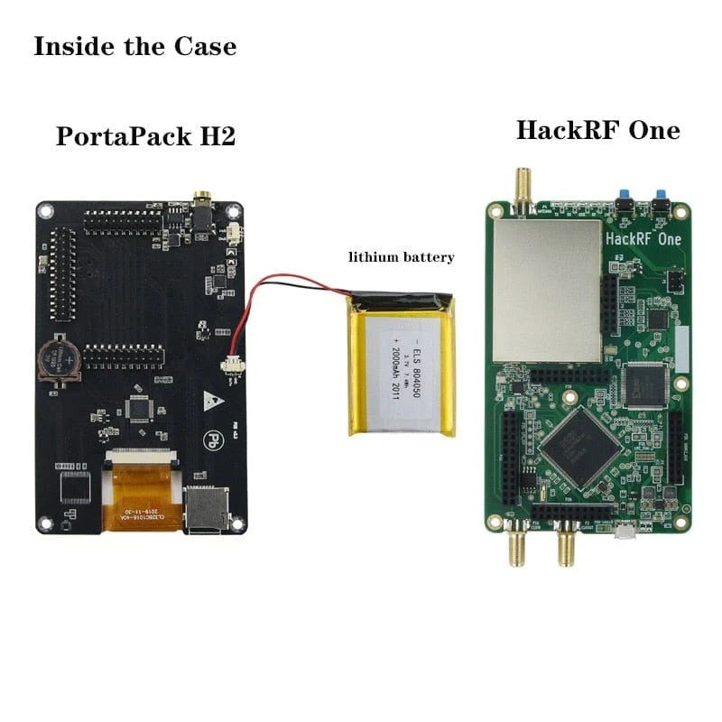 Mayhem Portapack H2 Hackrf One SDR Software Defined Radio 1MHz-6GHz Optional Metallgehäuse Antennen Kits DIY Schnellmontage
