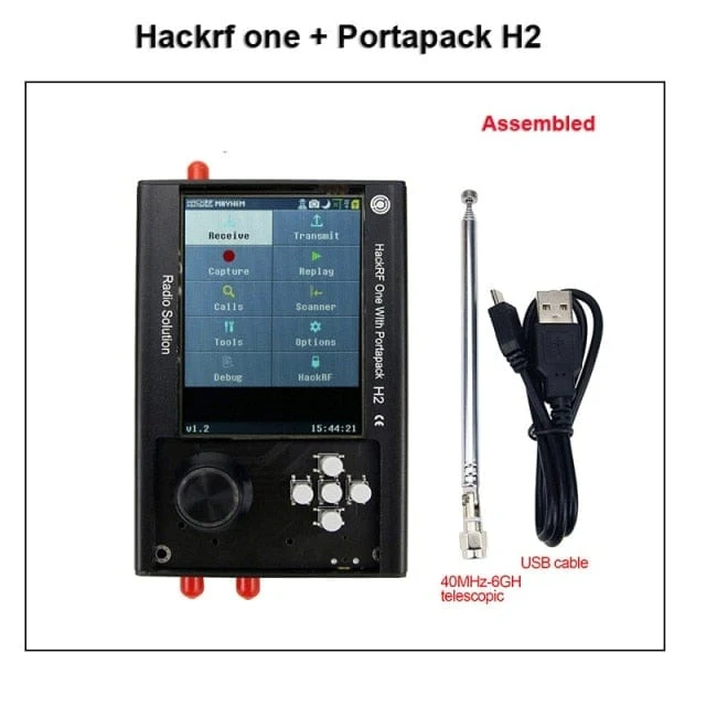 Mayhem Portapack H2 Hackrf One SDR Software Defined Radio 1MHz-6GHz Optional Metallgehäuse Antennen Kits DIY Schnellmontage