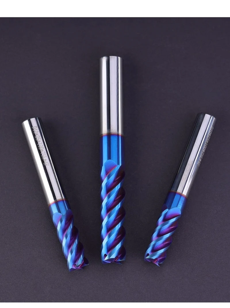 4 Flöten HRC65 Hartmetall-Schaftfräser Legierungskarbid-Fräsen Wolframstahl-Fräser EndMillS CNC-Schneidwerkzeuge