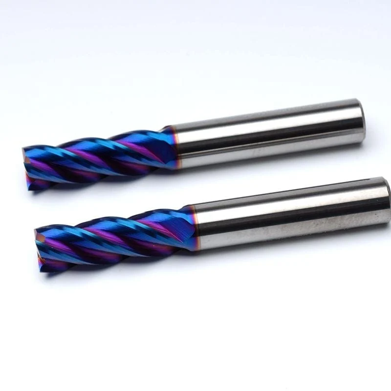 4 Flöten HRC65 Hartmetall-Schaftfräser Legierungskarbid-Fräsen Wolframstahl-Fräser EndMillS CNC-Schneidwerkzeuge
