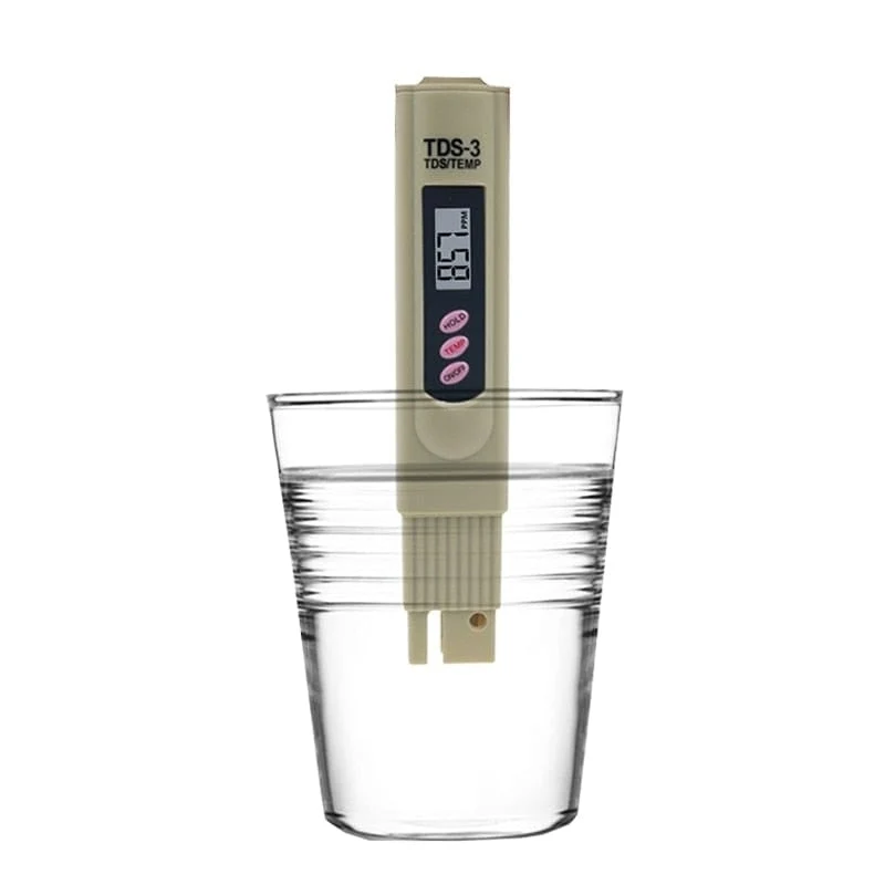 2-in-1 PPM Wasser TDS Messgerät Tester Trinkwasser Qualität Analysator Monitor Filter Schnelltest Aquarium Hydroponik Pools PPM TDS-3
