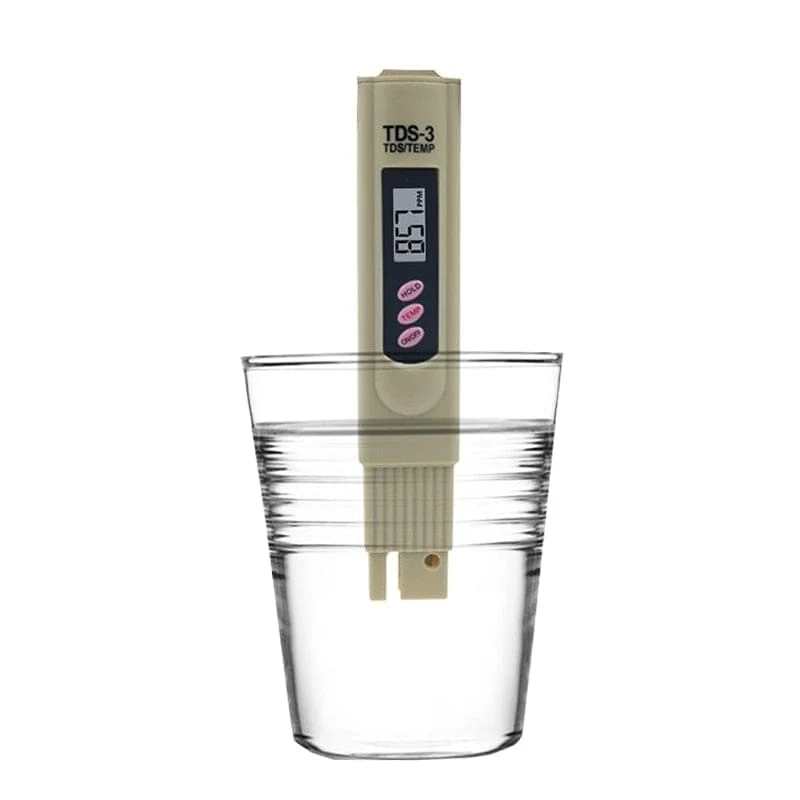 2-in-1 PPM Wasser TDS Messgerät Tester Trinkwasser Qualität Analysator Monitor Filter Schnelltest Aquarium Hydroponik Pools PPM TDS-3