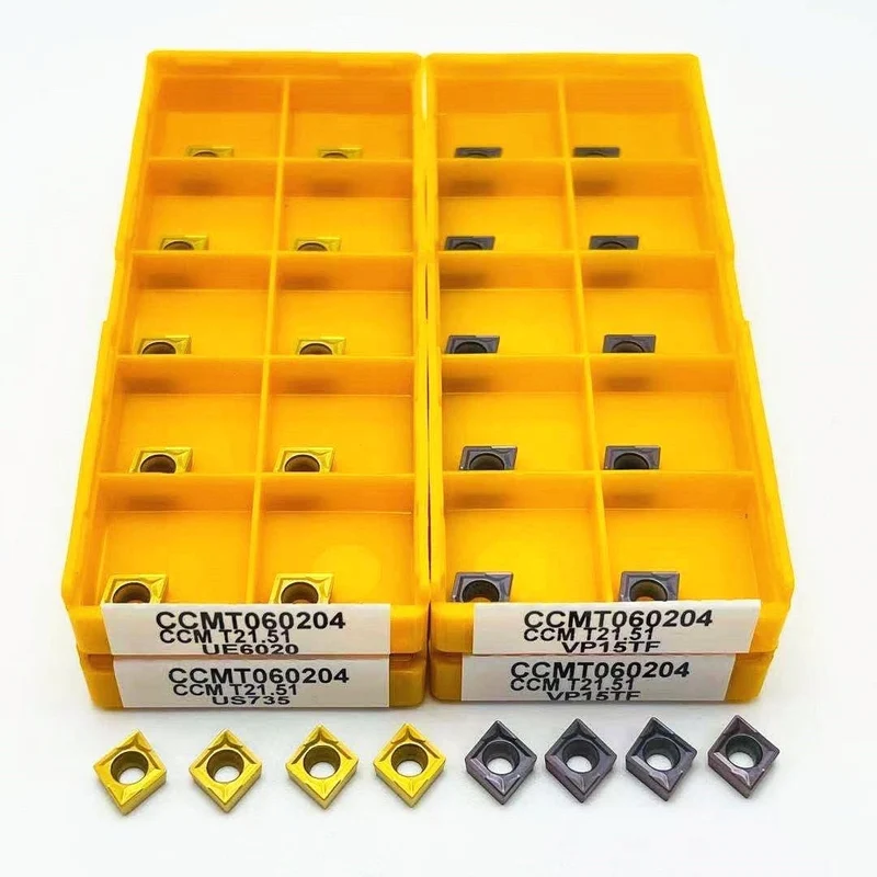 10 STÜCKE CCMT060204 VP15TF UE6020 US735 interne fräser CCMT 060204 hartmetall CNC einfügen drehmaschine fräser drehen einfügen