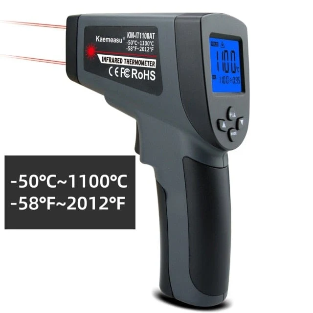 Kaemeasu Digitales Infrarot-Thermometer -50~1600 Messbereich, berührungslos, Sicherheit, Kochen, industrielle elektronische Thermometerpistole