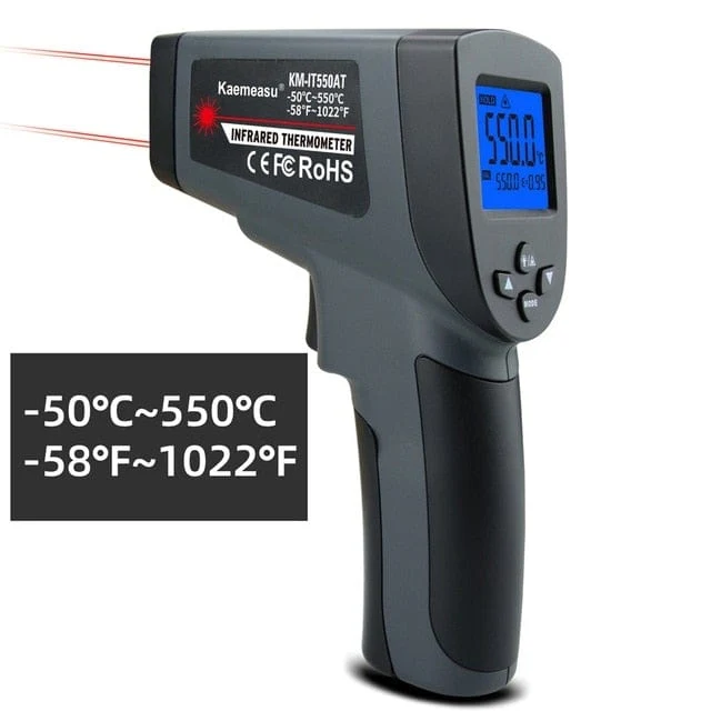 Kaemeasu Digitales Infrarot-Thermometer -50~1600 Messbereich, berührungslos, Sicherheit, Kochen, industrielle elektronische Thermometerpistole