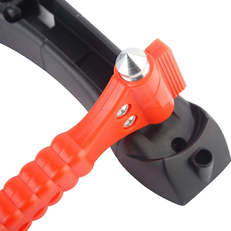 2-in-1-Mini-Auto-Sicherheitshammer, lebensrettender Fluchtnothammer, Sicherheitsgurtschneider, Fensterglasbrecher, Autorettung, rote Hämmer