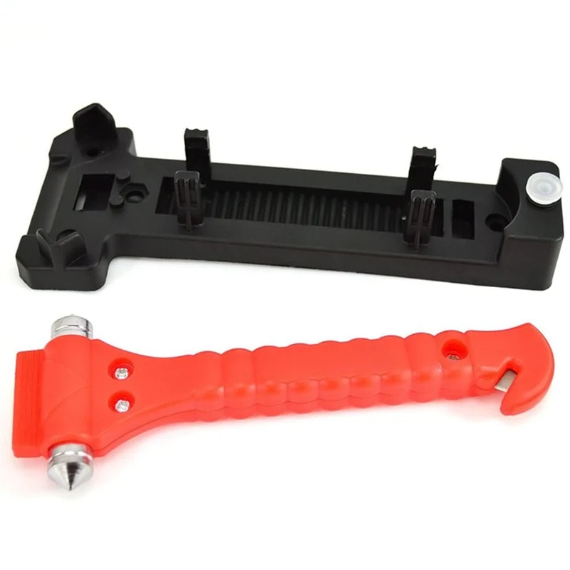 2-in-1-Mini-Auto-Sicherheitshammer, lebensrettender Fluchtnothammer, Sicherheitsgurtschneider, Fensterglasbrecher, Autorettung, rote Hämmer