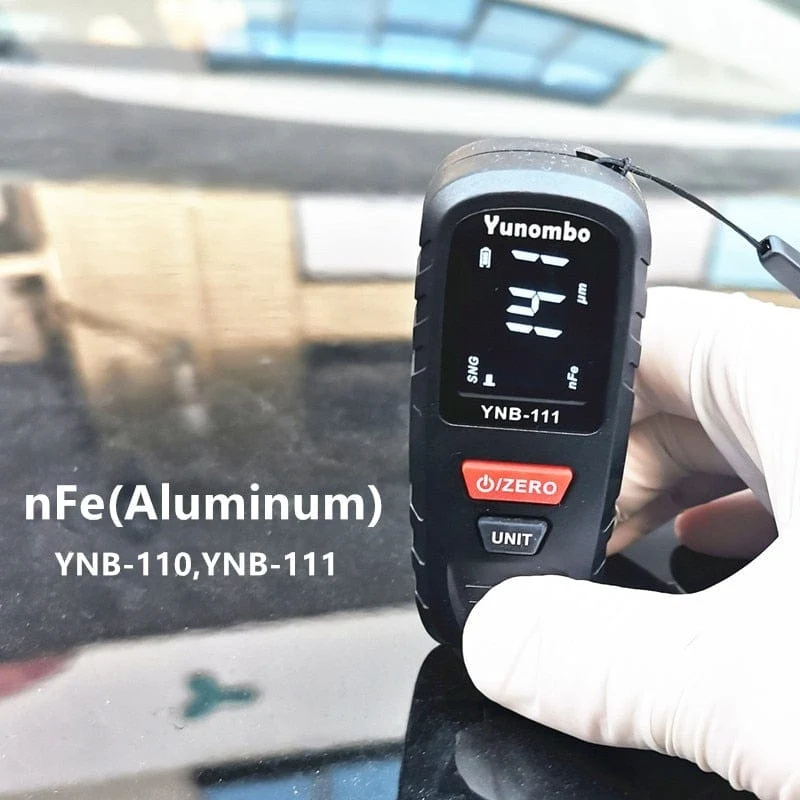 2021 New Yunombo YNB-110/YNB-111 Mini Auto Lackdickenmessgerät Schichtdickenmessgerät Filmdickenprüfer Fe nFe Fe + Zn