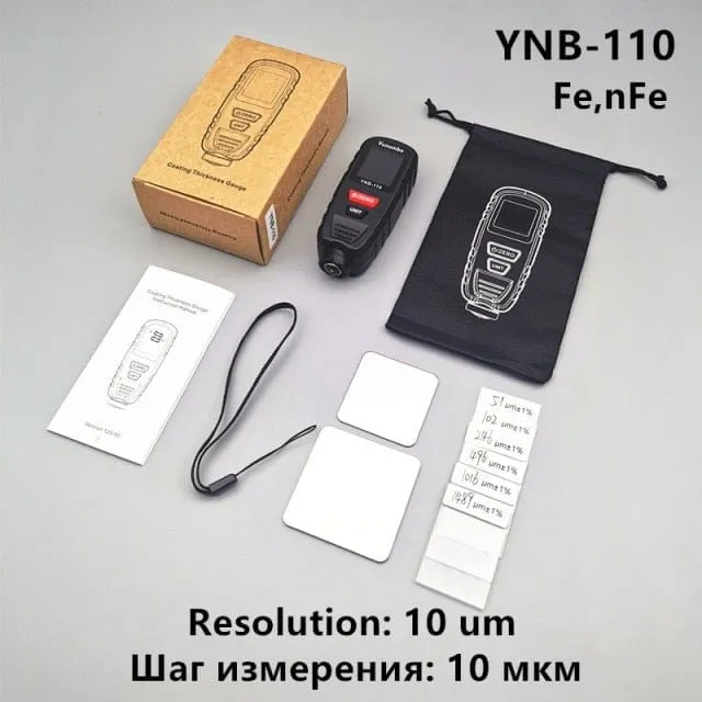 2021 New Yunombo YNB-110/YNB-111 Mini Auto Lackdickenmessgerät Schichtdickenmessgerät Filmdickenprüfer Fe nFe Fe + Zn