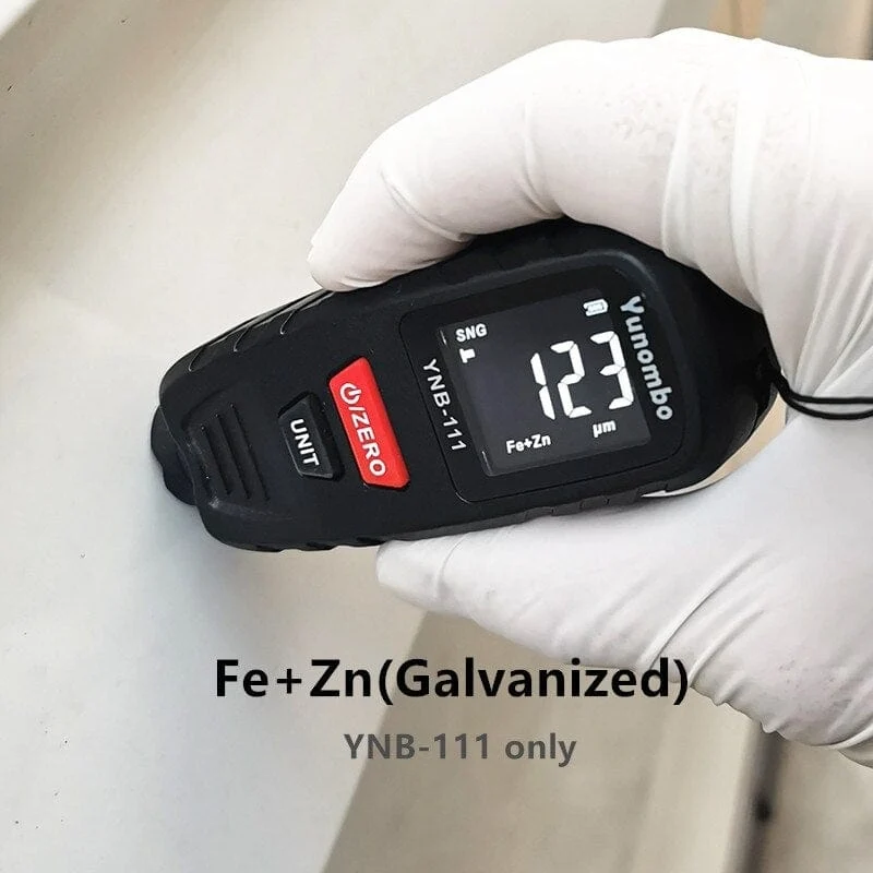 2021 New Yunombo YNB-110/YNB-111 Mini Auto Lackdickenmessgerät Schichtdickenmessgerät Filmdickenprüfer Fe nFe Fe + Zn