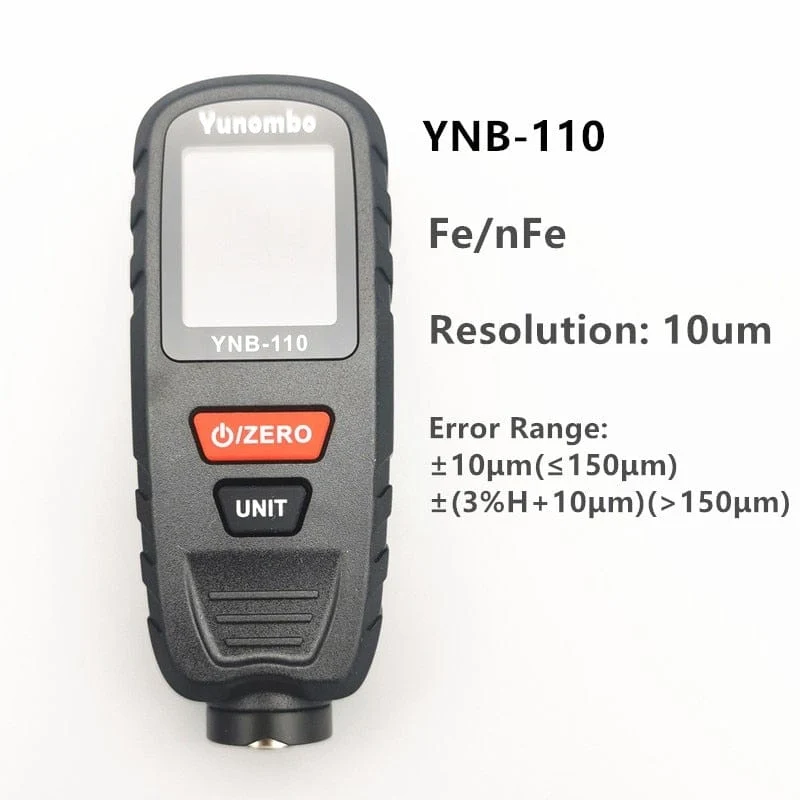 2021 New Yunombo YNB-110/YNB-111 Mini Auto Lackdickenmessgerät Schichtdickenmessgerät Filmdickenprüfer Fe nFe Fe + Zn