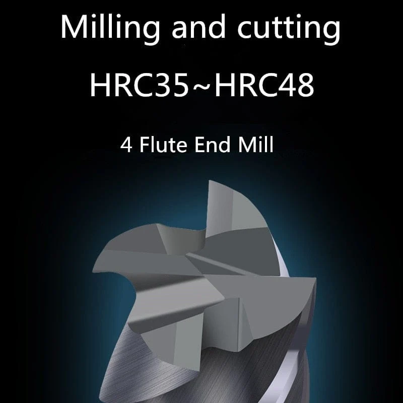 Schaftfräser HRC50 4 Schneiden Hochwertiger Fräser aus Hartmetall und Wolframstahl, Schaftfräser 3 mm, 4 mm, 5 mm, 6 mm, 8 mm, 10 mm, Fräswerkzeuge