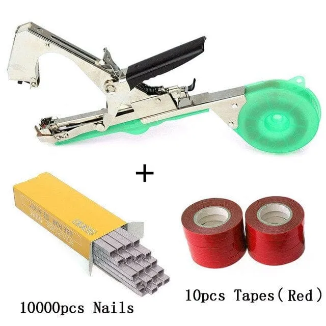 ALLOME Bindemaschine Pflanze Gartenpflanze Tapetool Tapener 10 Rollen Klebeband-Set für Gemüse, Trauben, Tomaten, Gurken, Pfefferblumen