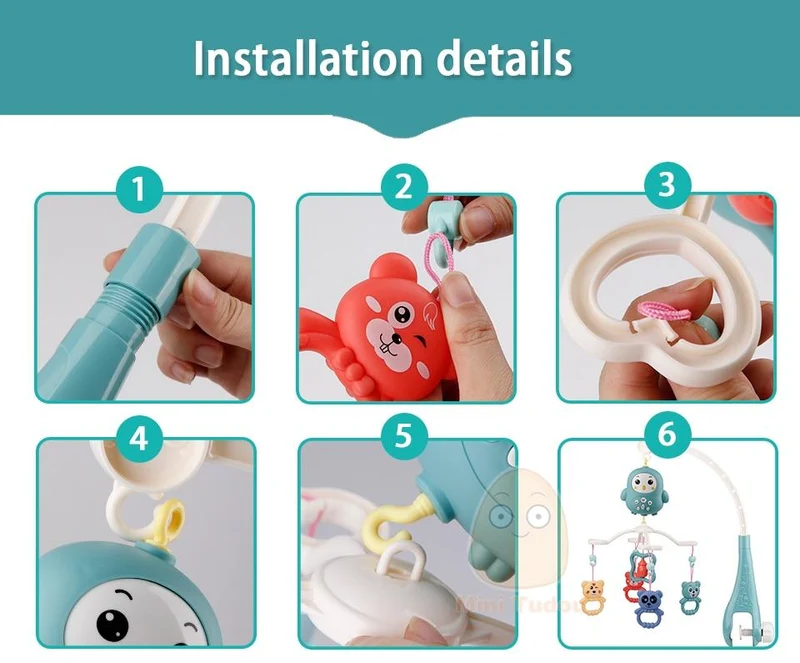 Baby Mobile Rasseln Spielzeug 0-12 Monate Für Baby Neugeborenen Krippe Bett Glocke Kleinkind Rasseln Karussell Für Kinderbetten kinder Musical Spielzeug Geschenk