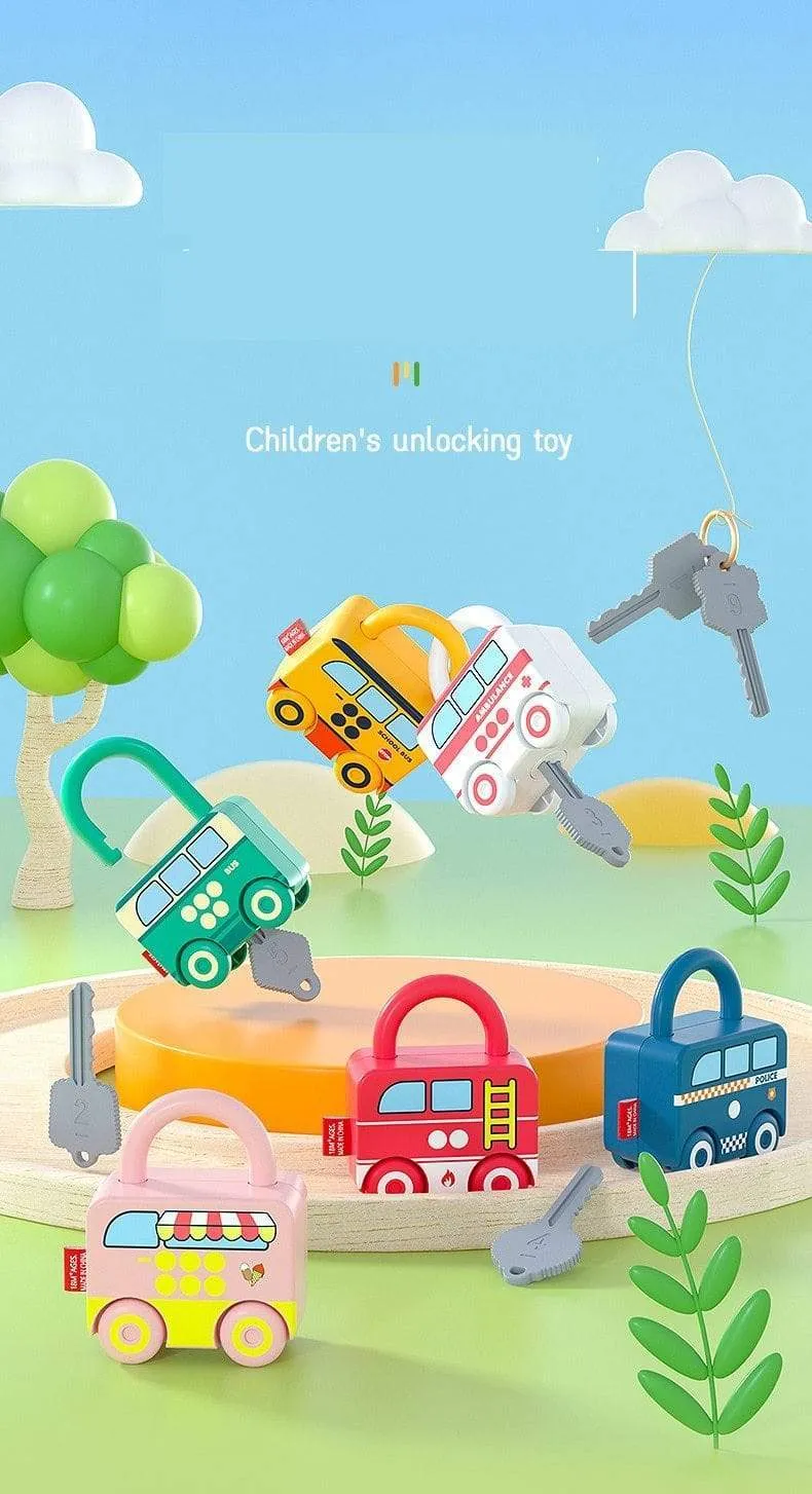 Kinder Montessori Spielzeug für Babys 1 bis 2 3 Jahre Lernspielzeug Schlösser Schlüssel Match Set Frühes Lernspiel Juguetes Bebes
