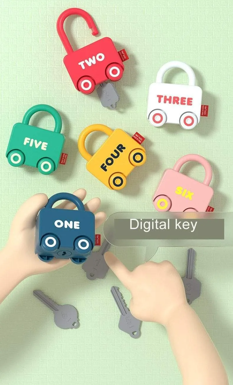 Kinder Montessori Spielzeug für Babys 1 bis 2 3 Jahre Lernspielzeug Schlösser Schlüssel Match Set Frühes Lernspiel Juguetes Bebes