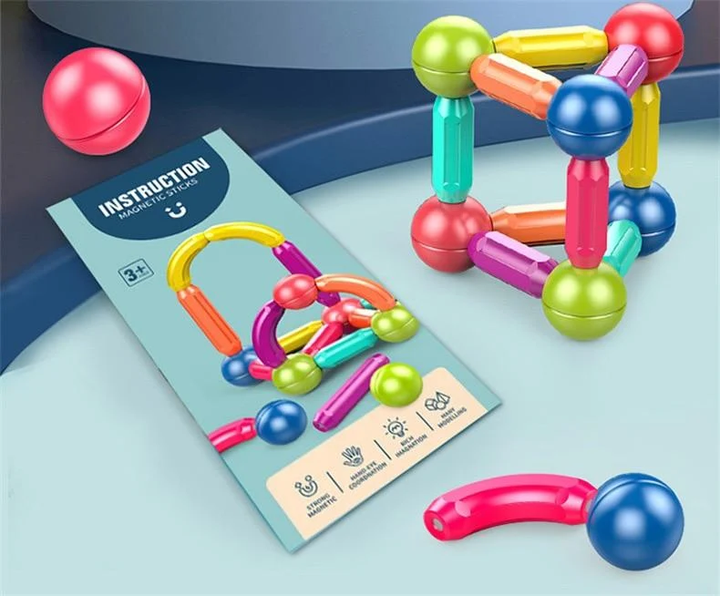 Baby Magnetische Bausteine ​​Kugeln Konstruktor Magnet Sticks Blöcke Set Montessori Spielzeug für Junge Mädchen Geburtstag Geschenk 2 bis 4 Jahre