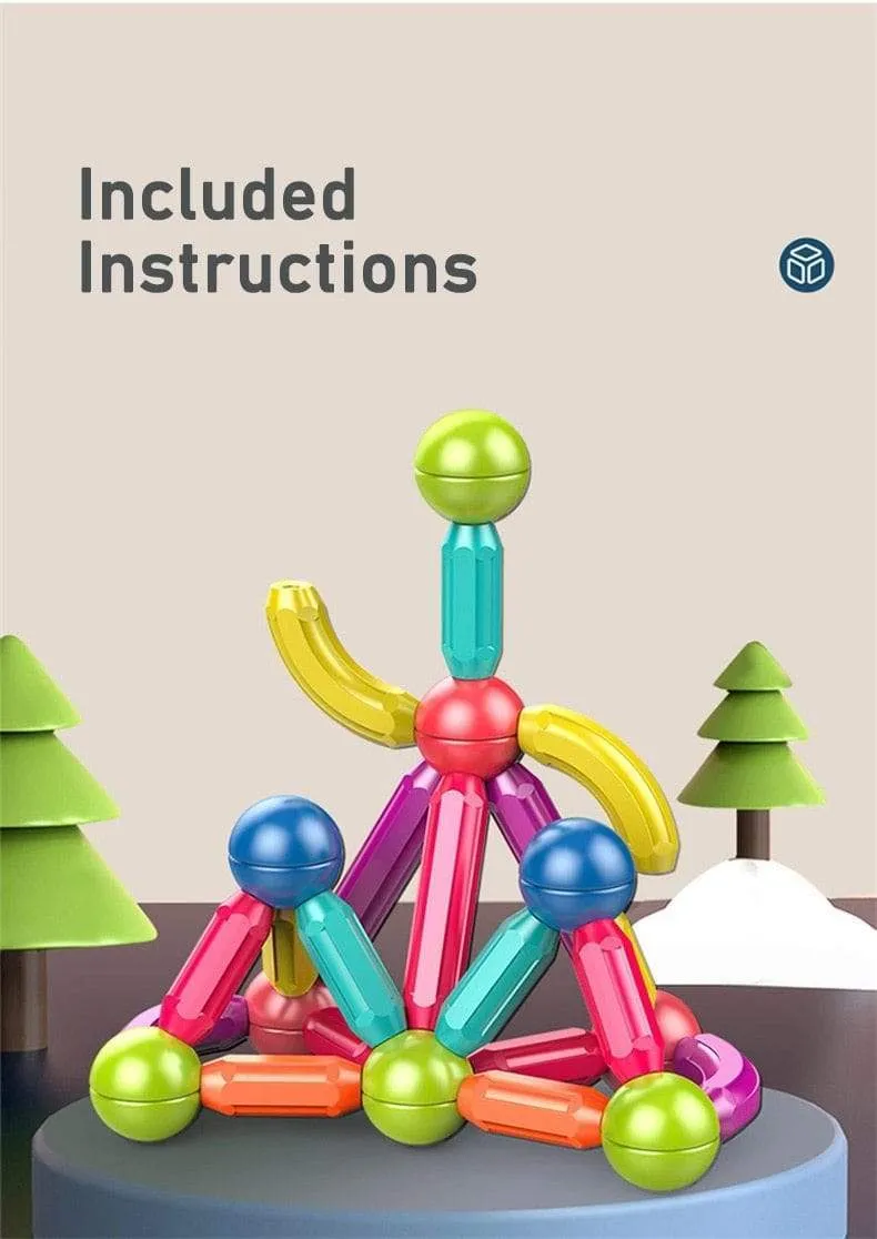 Baby Magnetische Bausteine ​​Kugeln Konstruktor Magnet Sticks Blöcke Set Montessori Spielzeug für Junge Mädchen Geburtstag Geschenk 2 bis 4 Jahre