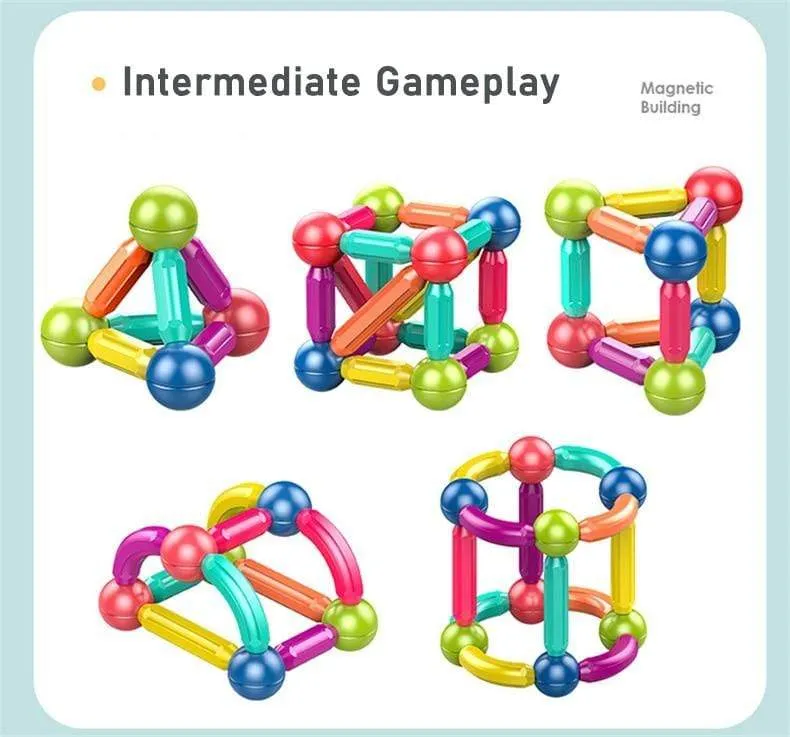 Baby Magnetische Bausteine ​​Kugeln Konstruktor Magnet Sticks Blöcke Set Montessori Spielzeug für Junge Mädchen Geburtstag Geschenk 2 bis 4 Jahre