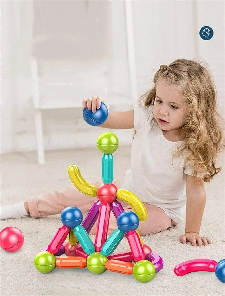 Baby Magnetische Bausteine ​​Kugeln Konstruktor Magnet Sticks Blöcke Set Montessori Spielzeug für Junge Mädchen Geburtstag Geschenk 2 bis 4 Jahre